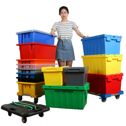 Heavy Duty Logistic Plastic Moving Crates with Lid Storage Stack Nest  Turnover Tote Bins Sale - China Plastic Moving Tote, Storage Containers